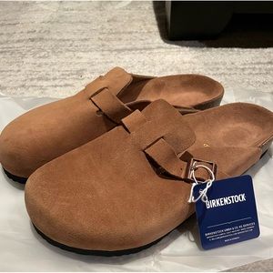 Birkenstock Boston Clog Brown Suede
